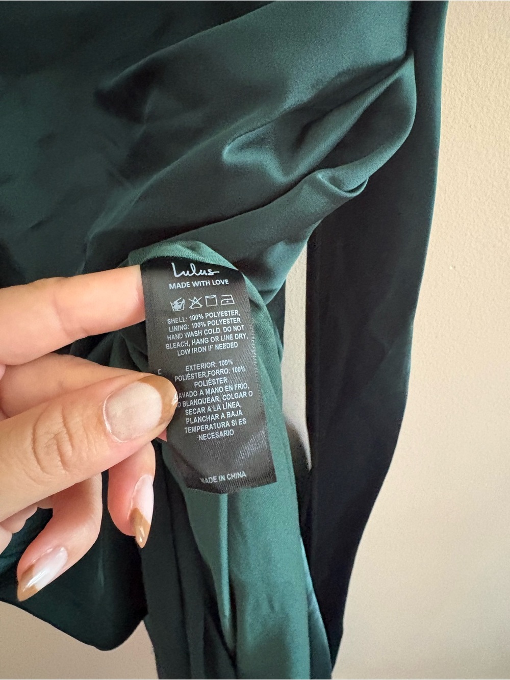 Lulus Signature Elegance Emerald Satin One-Shoulder Maxi Dress Size Large Formal - Picture 11 of 12